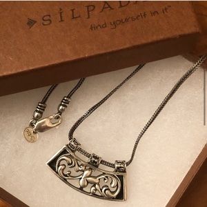 Vintage Silpada Sterling Silver Filigree Pendant Necklace